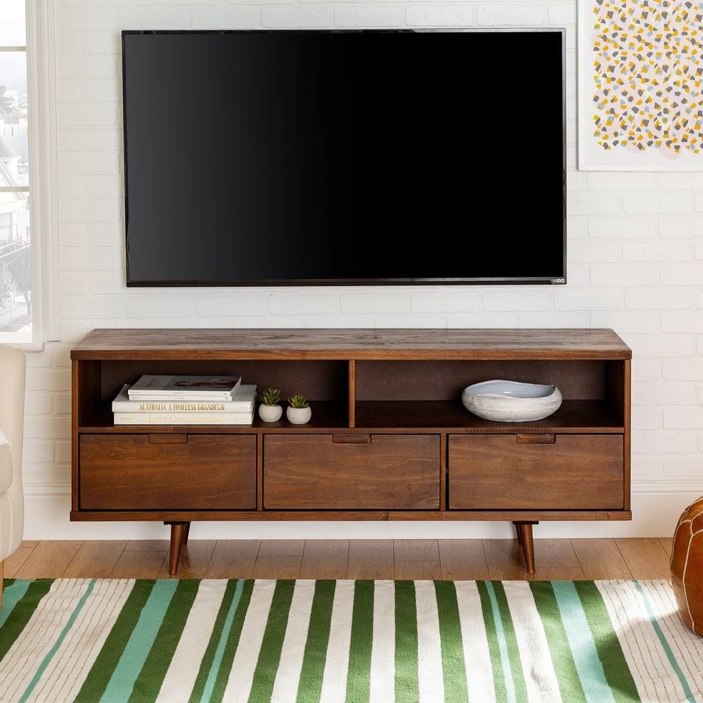 Walnut 3-Drawer TV Console T848