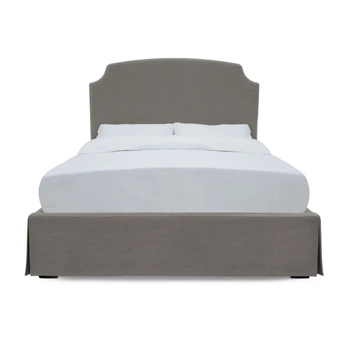King Upholstered Skirted Storage Panel Bed R66247