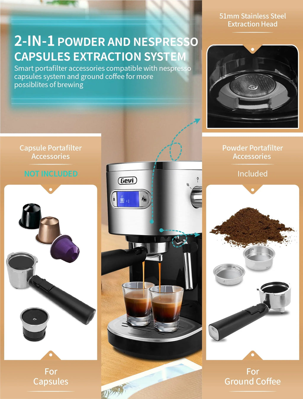 20 Bar Automatic Espresso Machine with Milk Frother R73780