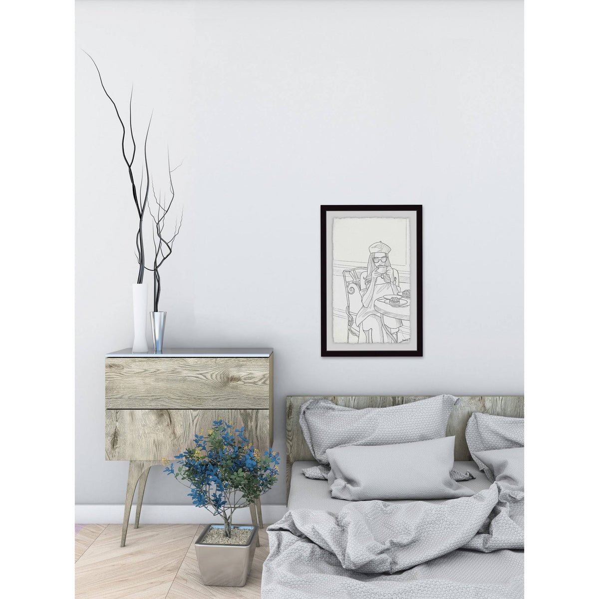 45x22 x 30x22 in Framed Giclee Black Z601221
