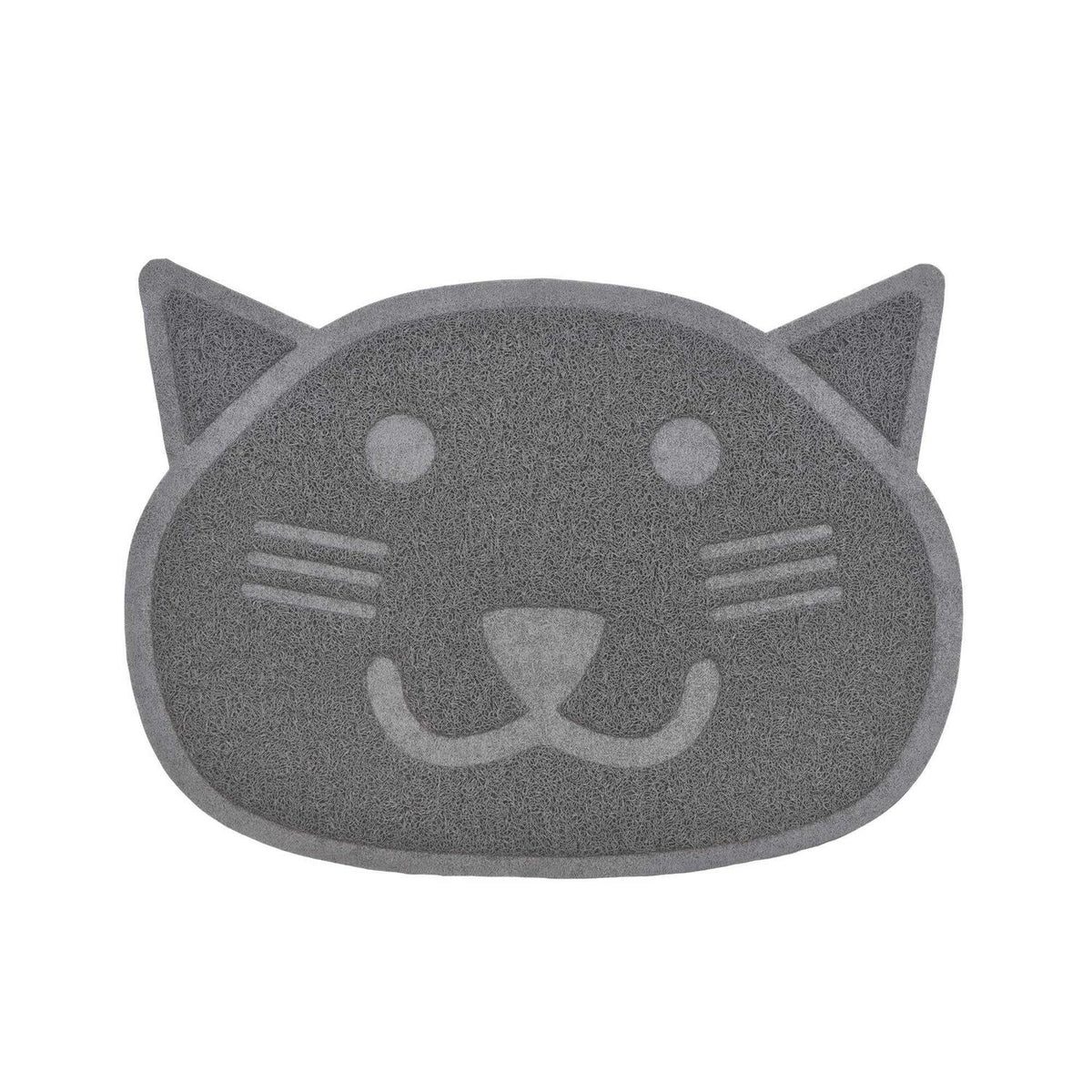 Grey Cat Shaped Litter Mat O51832