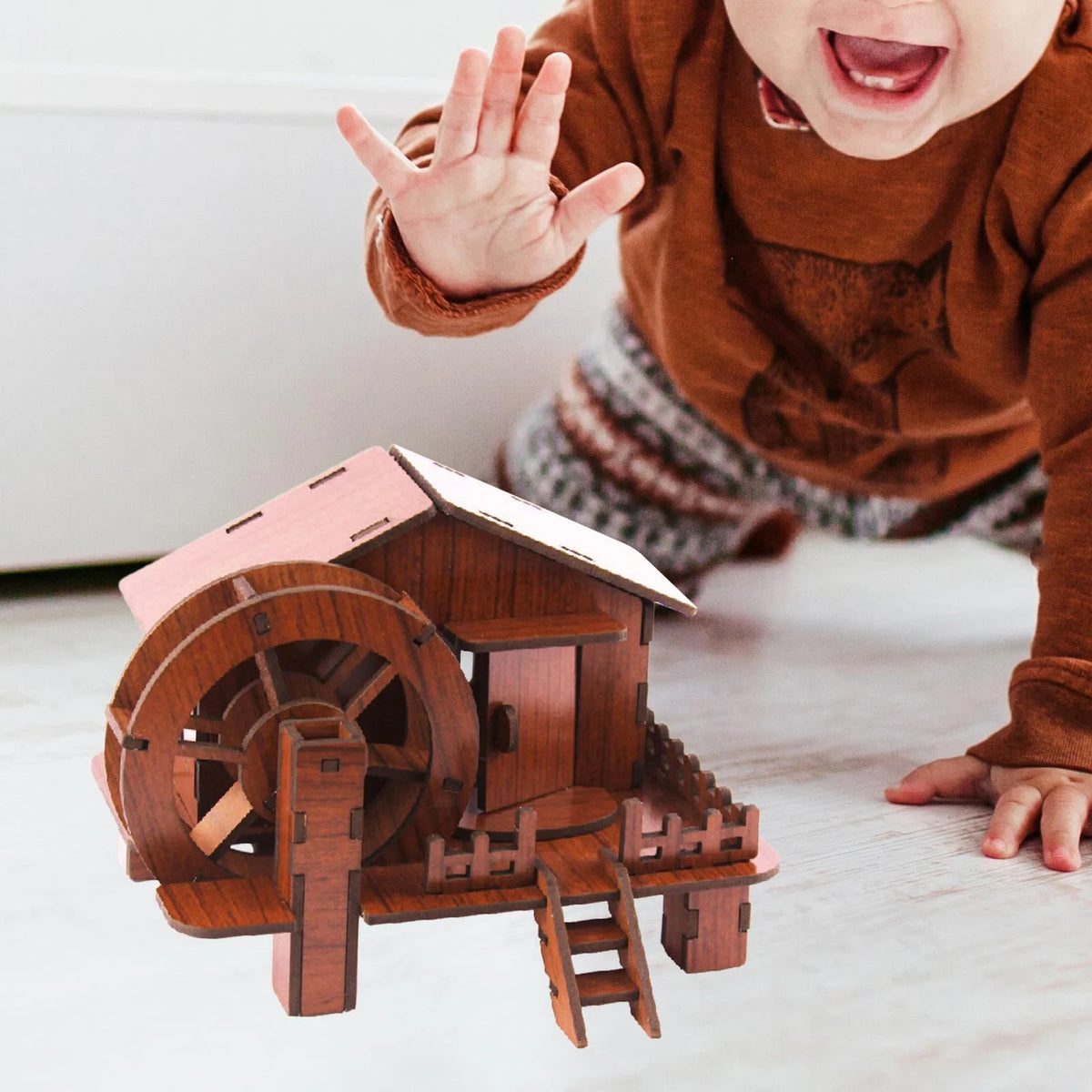3D Wooden Puzzle House Construction Toy DIY Craft Learning Toy O776617