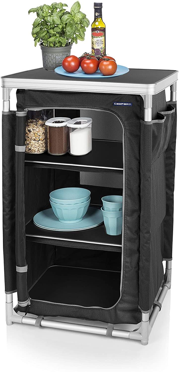 Travel Camping Cupboard with 4 Adjustable Feet and 3 Layers T92181