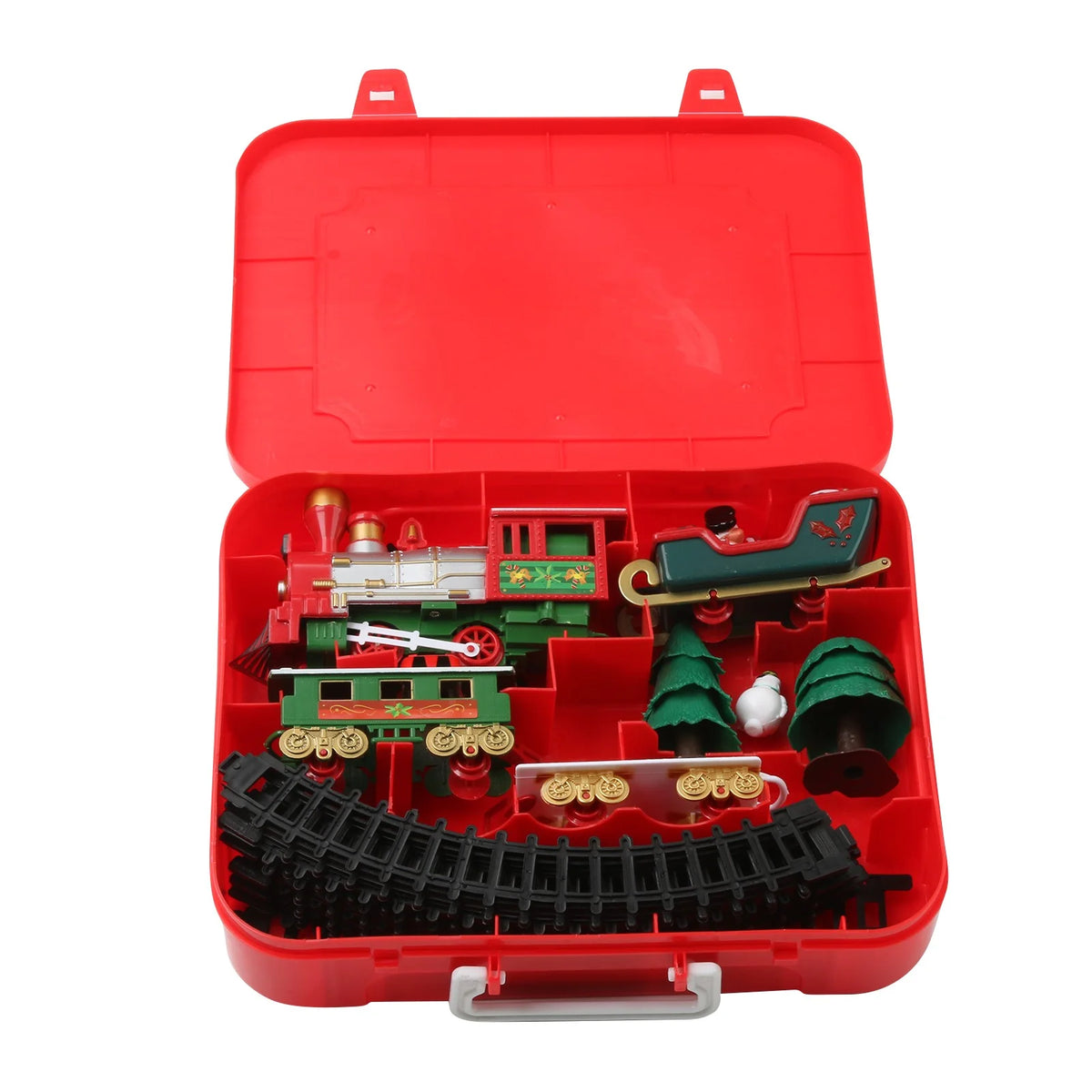 Battery Operated Toy Train Set with Railway Tracks W28112