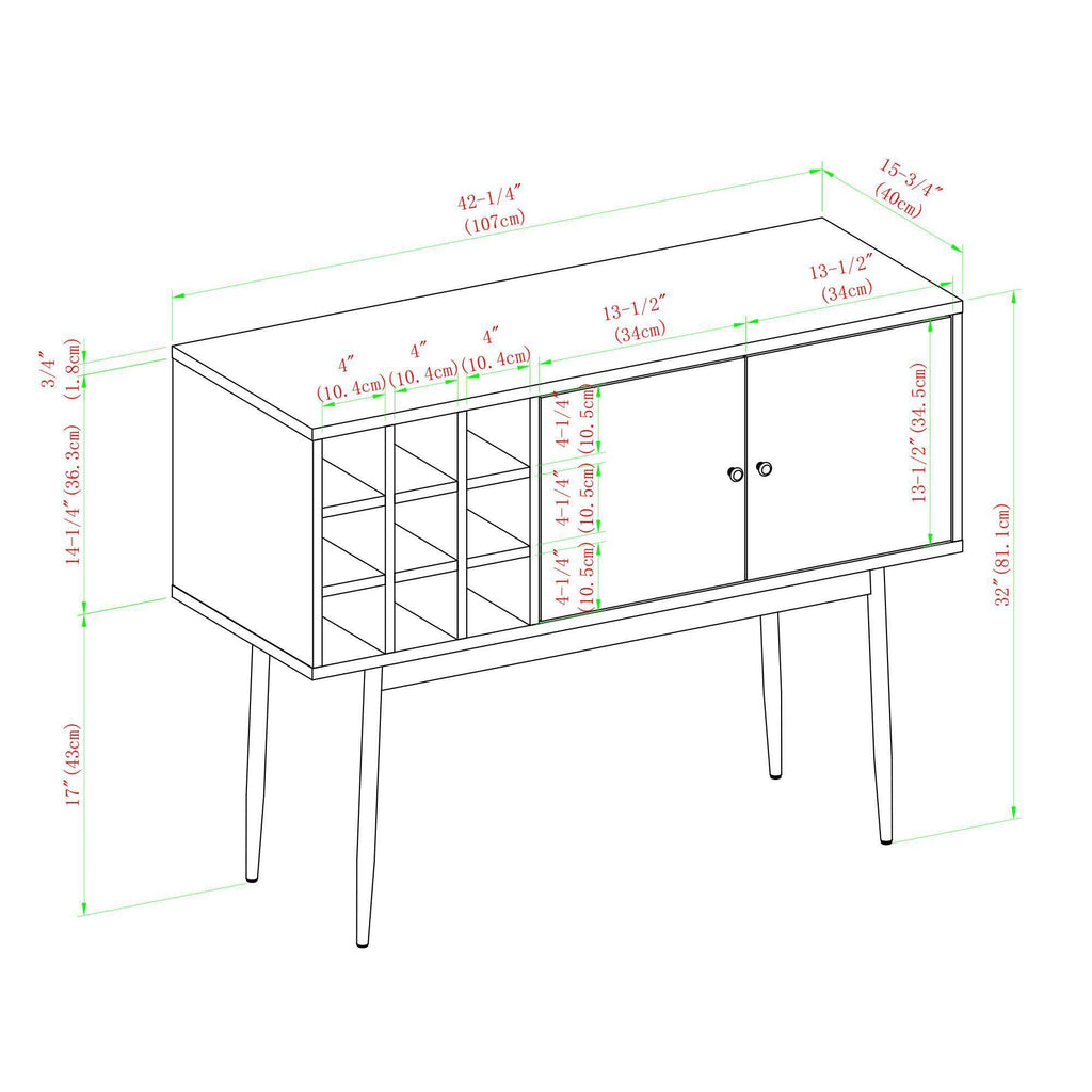Slate Gray Bar Cabinet W61815