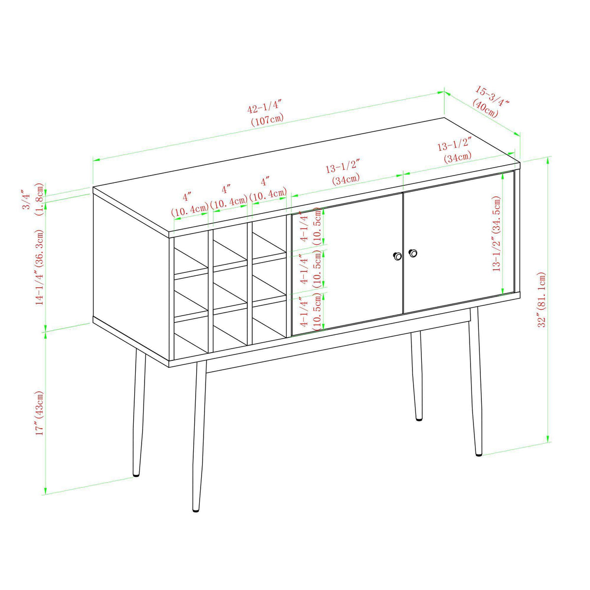 Slate Gray Bar Cabinet W61815