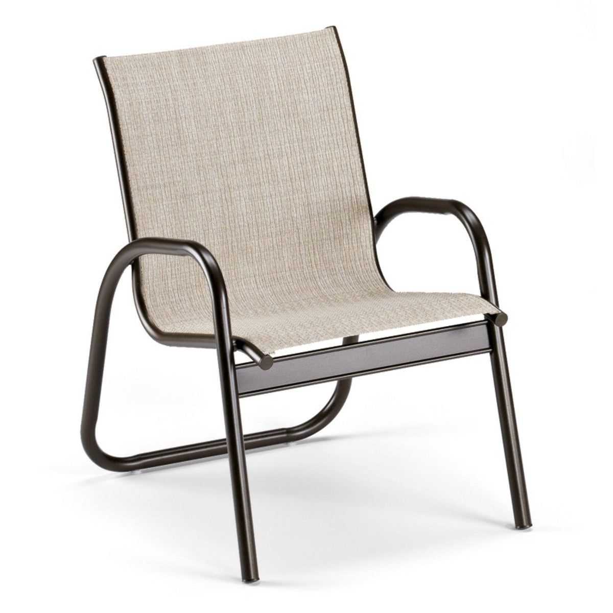 Silver Stackable Sling Dining Chair Q800759