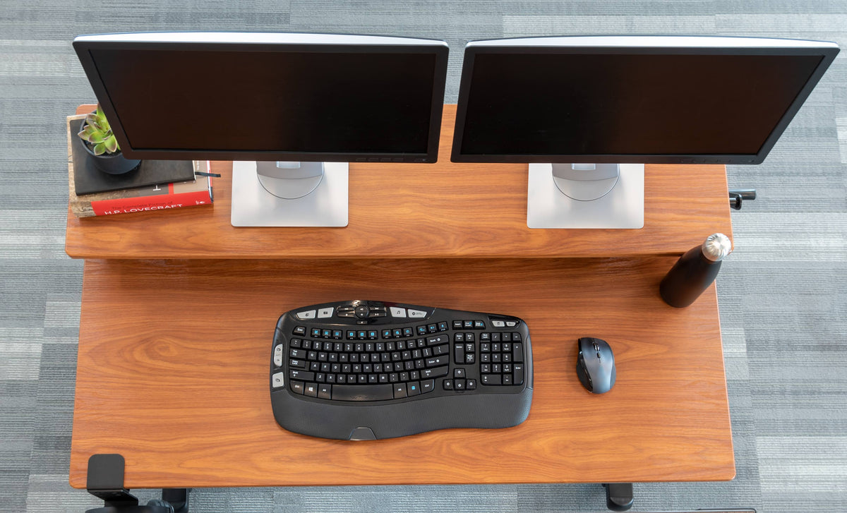 48-inch Crank Adjustable Height Stand Up Desk with Steel Frame B730