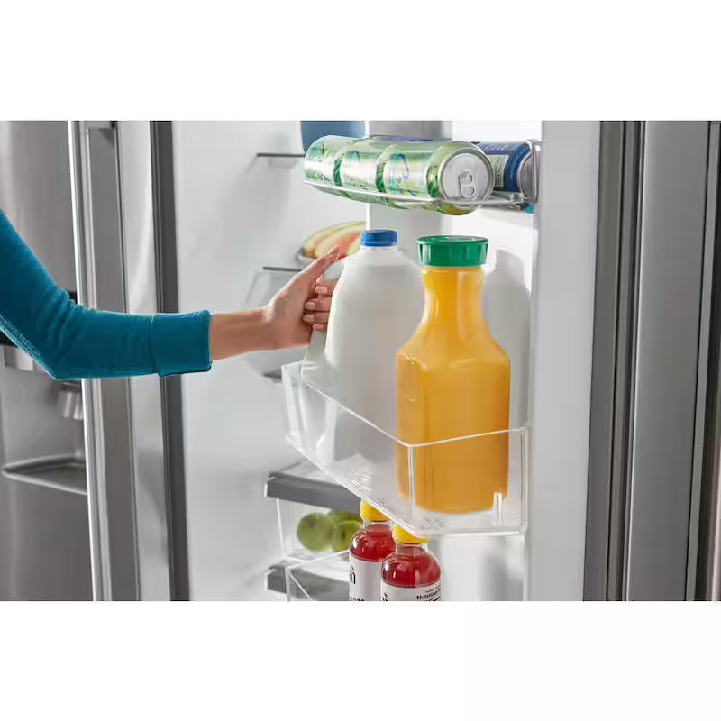 36 in. 25 cu. ft. Side-by-Side Refrigerator in Black B544
