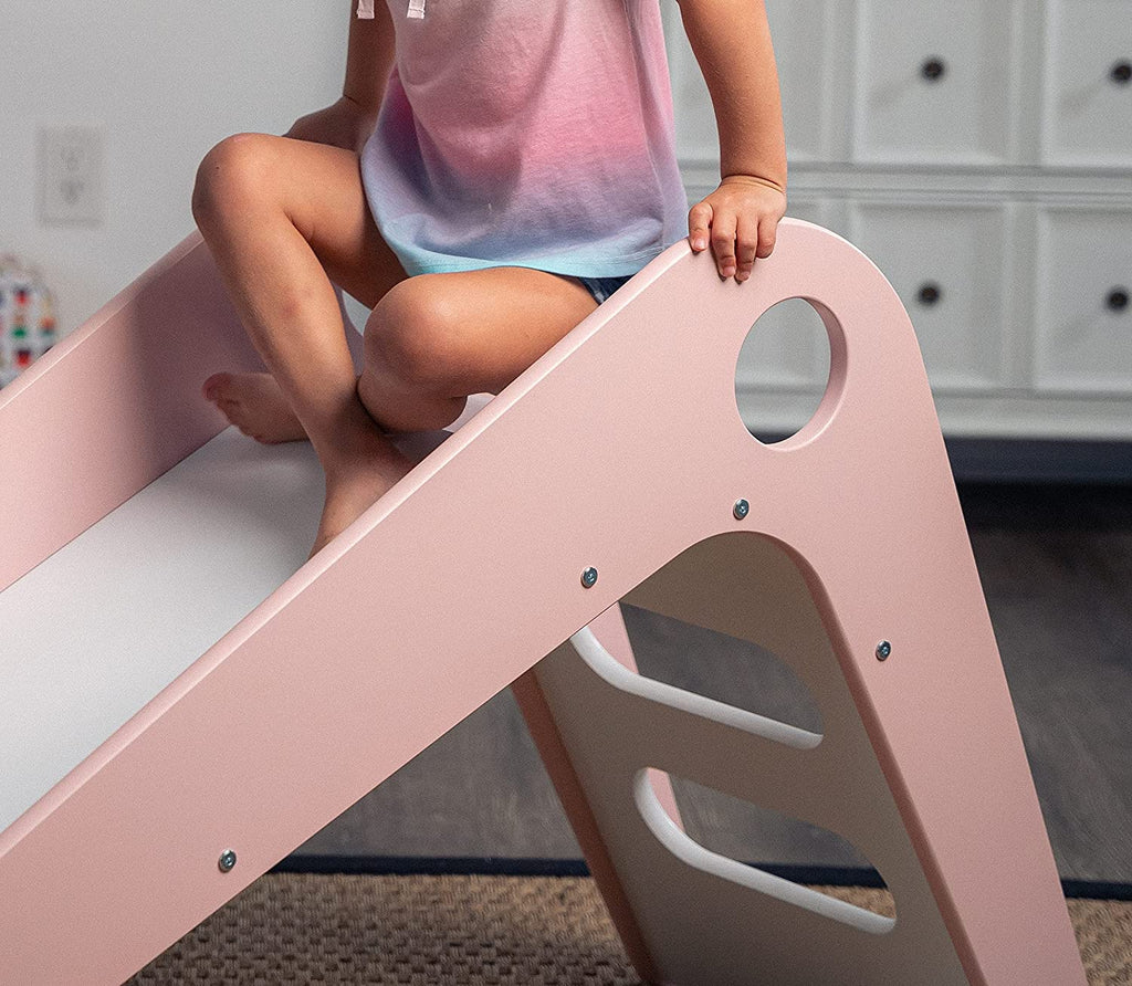 Pink Wooden Indoor Slide for Toddlers G508839
