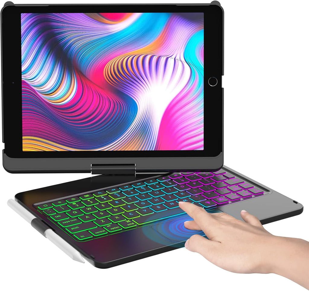 10 Color Backlit 360 Rotatable Keyboard Case V672258