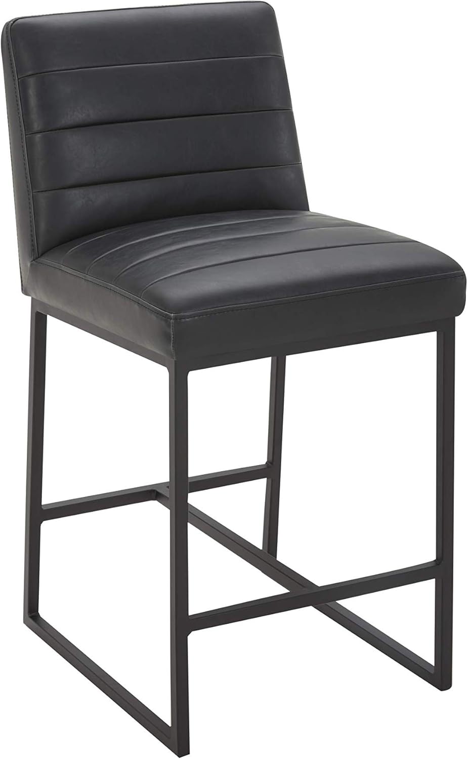Dark Brown Faux Leather Counter-Height Stool Q476024