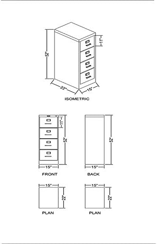 4-Drawer Vertical File Cabinet C768