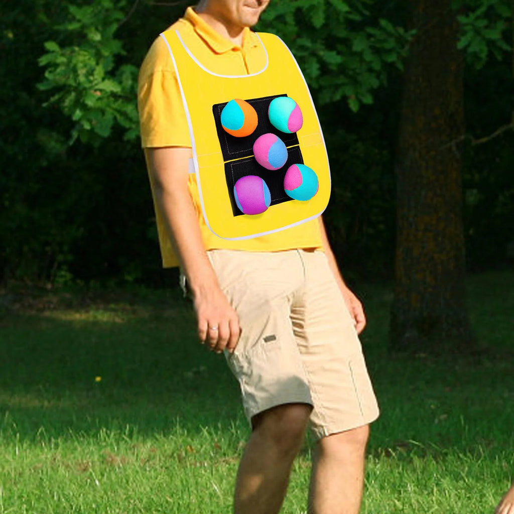 Yellow Sticky Ball Dodgeball Game with Vest E114