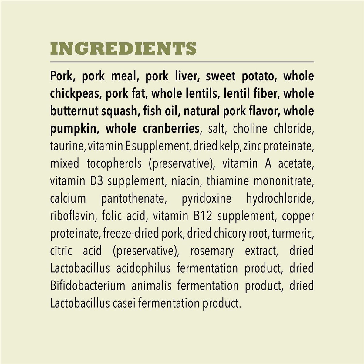 Grain-Free Pork & Squash Dry Dog Food V6354