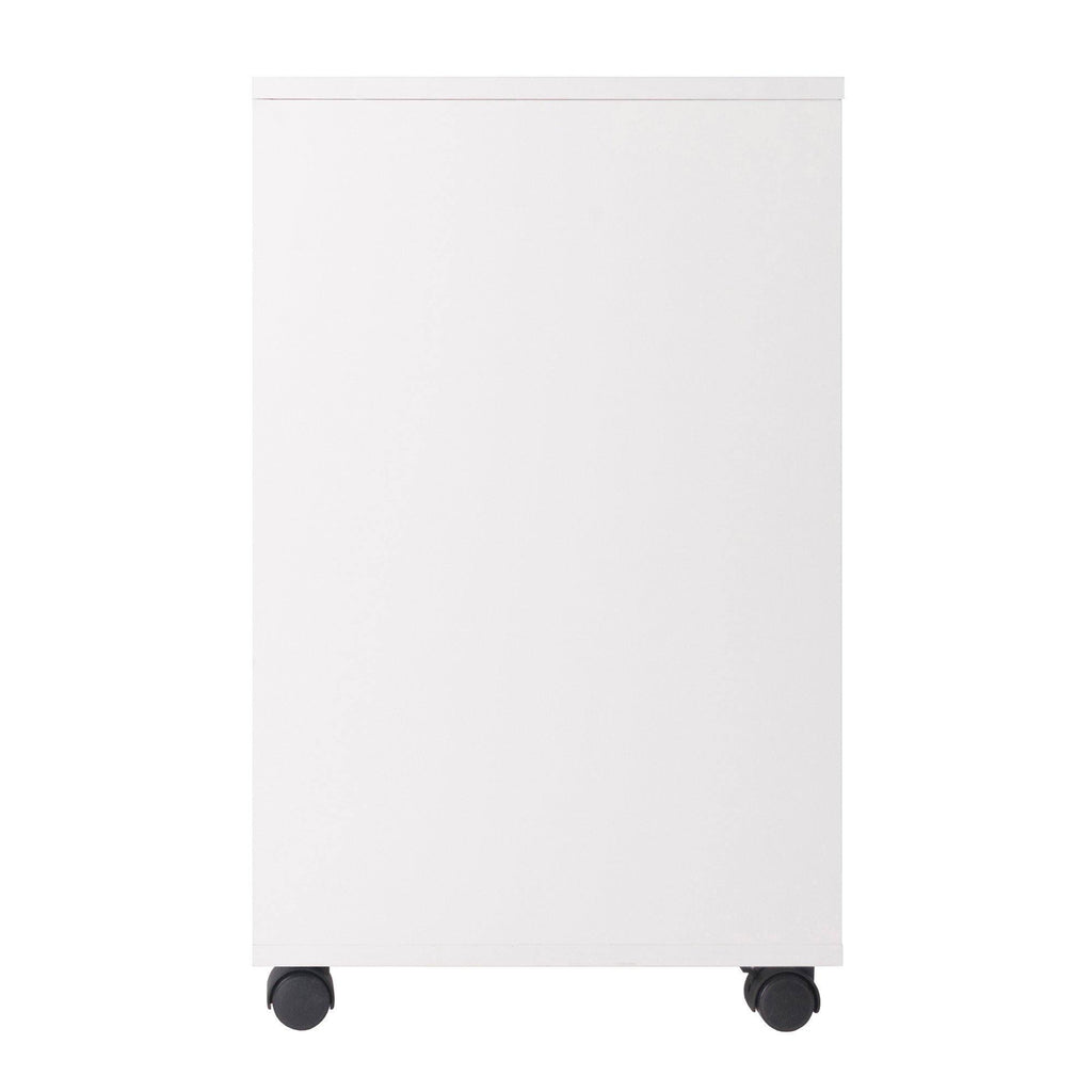 White 2-Section Mobile Filing Cabinet J33973