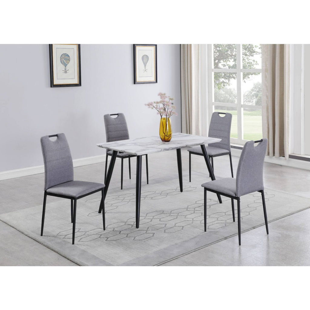 Dining Set with Laminated Wooden Top and 4 Chairs L902229