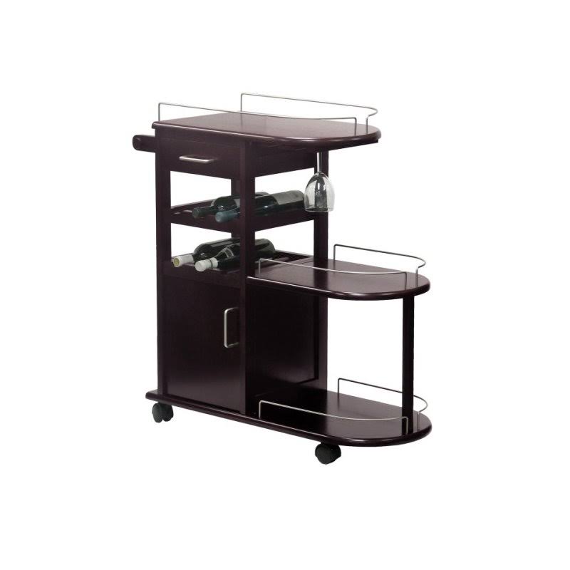 Espresso Beechwood Entertainment Cart J333152