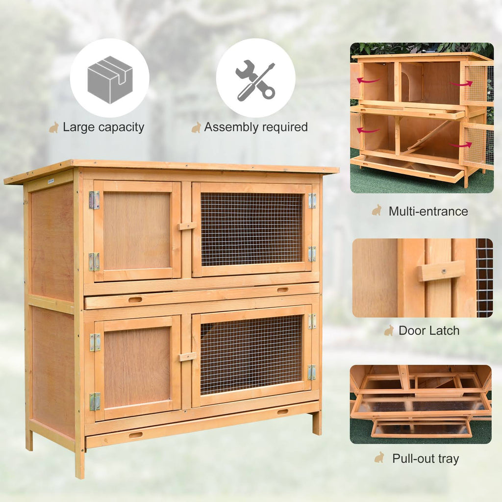 Solid Wood Rabbit Hutch T1485