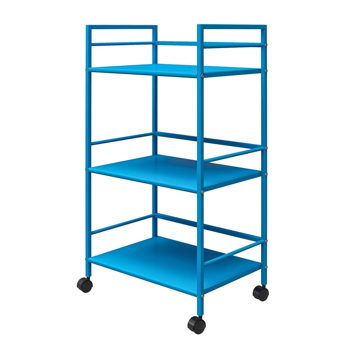Blue Metal Rolling Cart O389