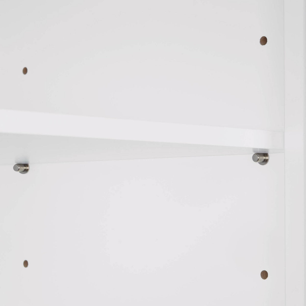White Two Door Wall Cabinet with Open Shelf Z613