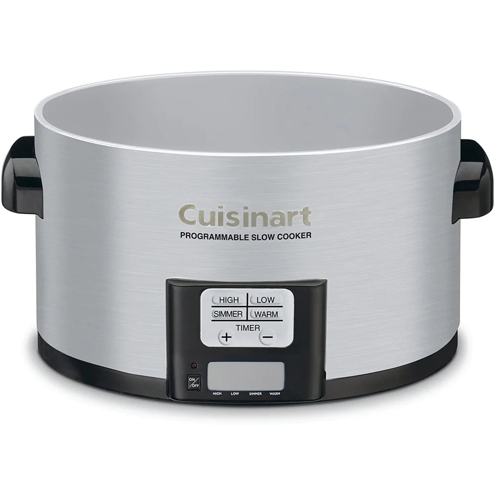 3.5 Quart Programmable Slow Cooker Brushed Stainless Steel C617294