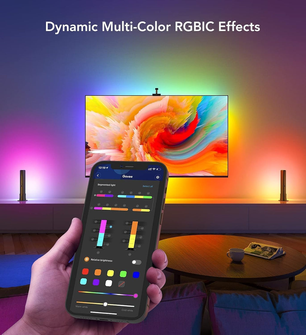 Smart Wi-Fi RGBIC LED Strip Lights & Light Bars with Camera Z36123