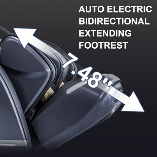 Black 4D 3D Dual-Mechanism Zero Gravity Massage Chair J5589