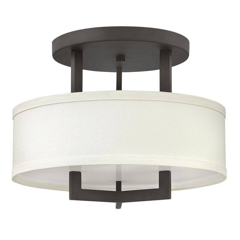 Brushed Bronze Semi Flush Mount Light I861