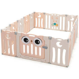 Pink Baby Activity Center Play Yard with Lock Door J714