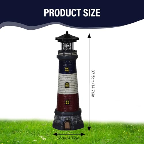 15" Waterproof Resin Lighthouse Solar Light L495761