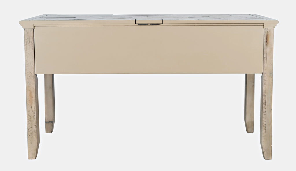 Distressed Acacia USB Charging Desk E1952