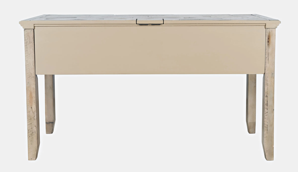 Distressed Acacia USB Charging Desk E1952