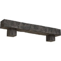 Aged Cedar Faux Wood Fireplace Mantel Kit with Corbels Z53318
