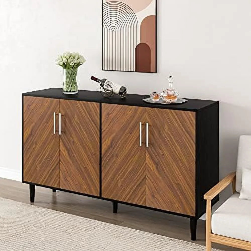 Black 4 Door 58 Inch Sideboard N62524