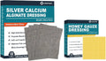 Silver Calcium Alginate Dressing 4''x4'' 10pcs + Manuka Honey Gauze Dressing 2" x 2" 10pcs F5701