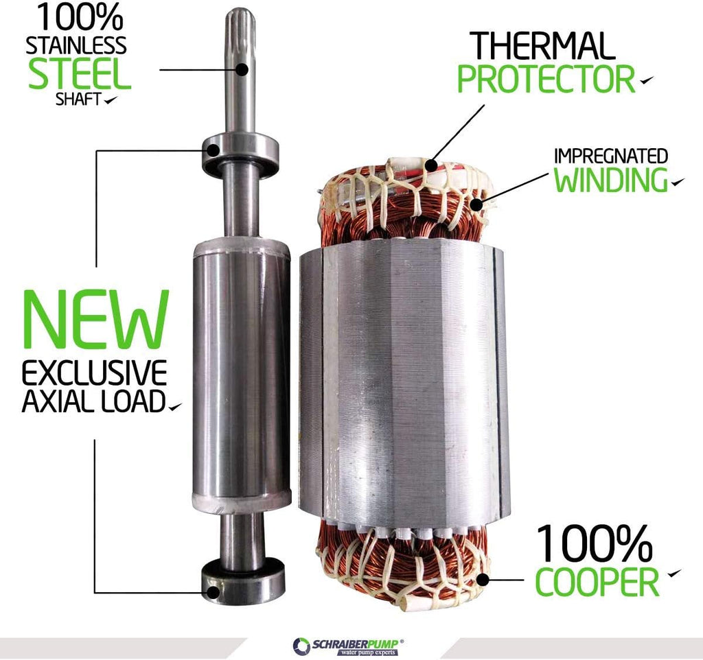 4" Deep Well Submersible Pump 3HP, 230v, 587' head, 22GPM, 2 wire, stainless steel V122