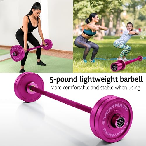 5LB Mini Barbell Bar with Resistance Band S757