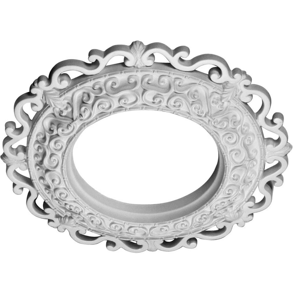 13 1/4x22OD x 6 5/8x22ID x 1 1/8x22P Hand-Painted Ceiling Medallion S72540