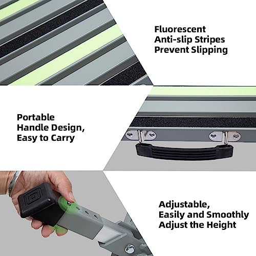 Portable Foldable Anti-Slip Aluminum RV Steps with Handles V6939