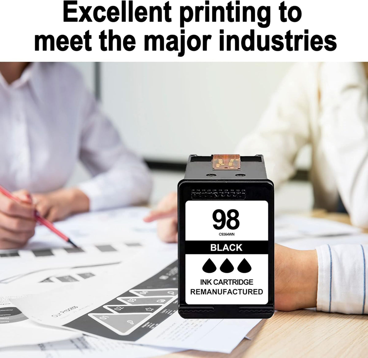 Black 2-Pack Remanufactured Ink Cartridge C556