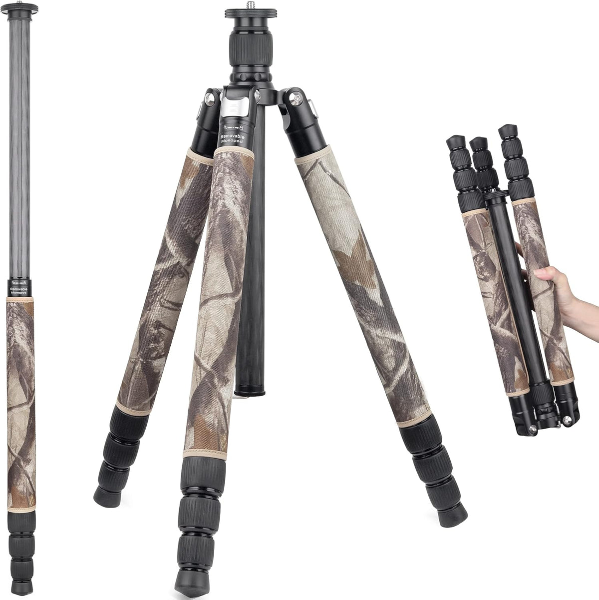 Carbon Fiber Tripod Heavy Duty Compact Stand C8170