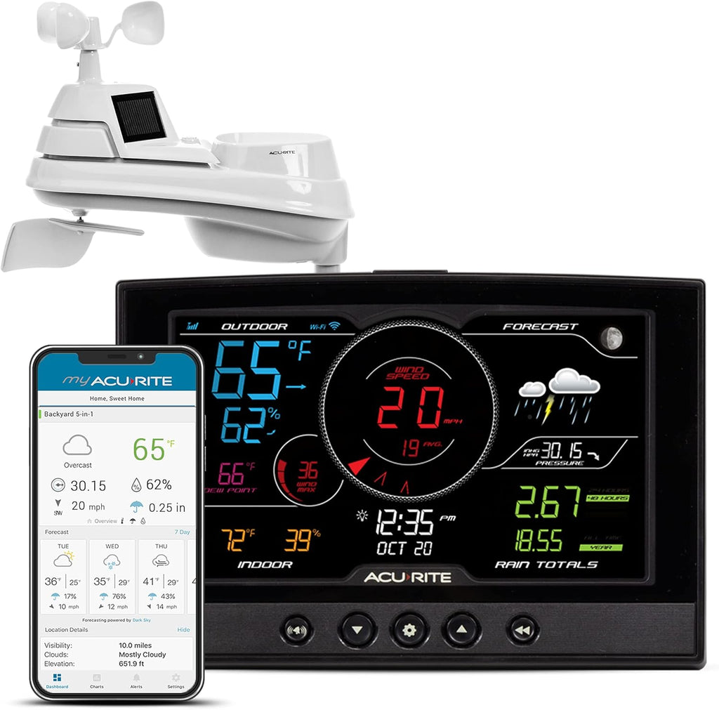 5-in-1 Home Weather Station with Wireless Display J9215