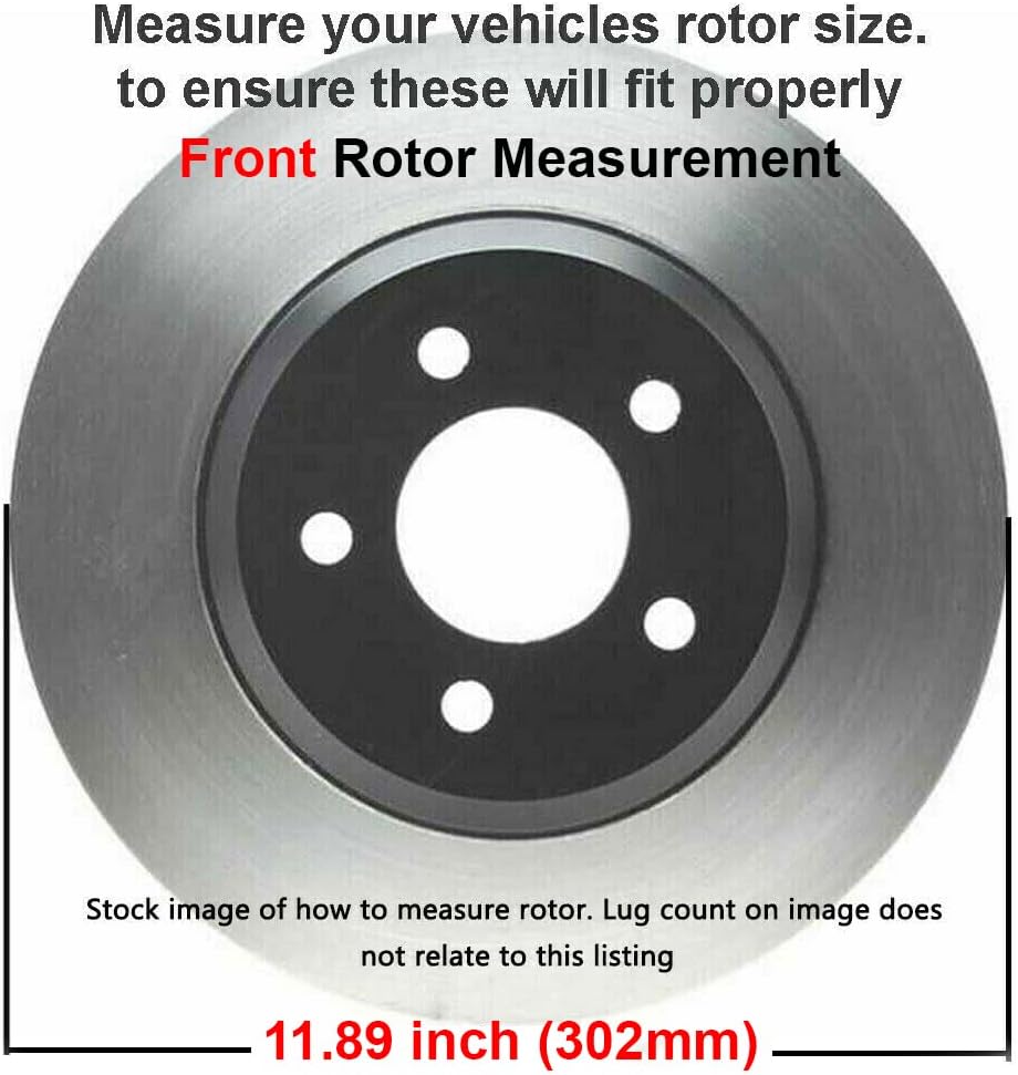 11.89 (302mm) Front Disc Rotors + Brake Pads B233