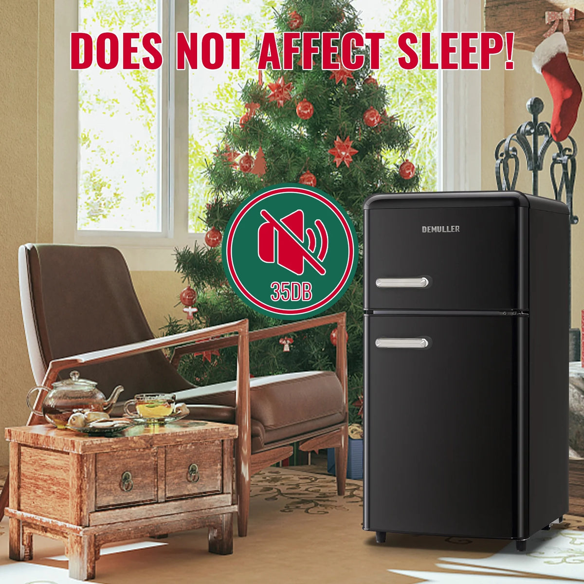 3.5 Cu.ft Dual Door Small Refrigerator with Freezer W55631