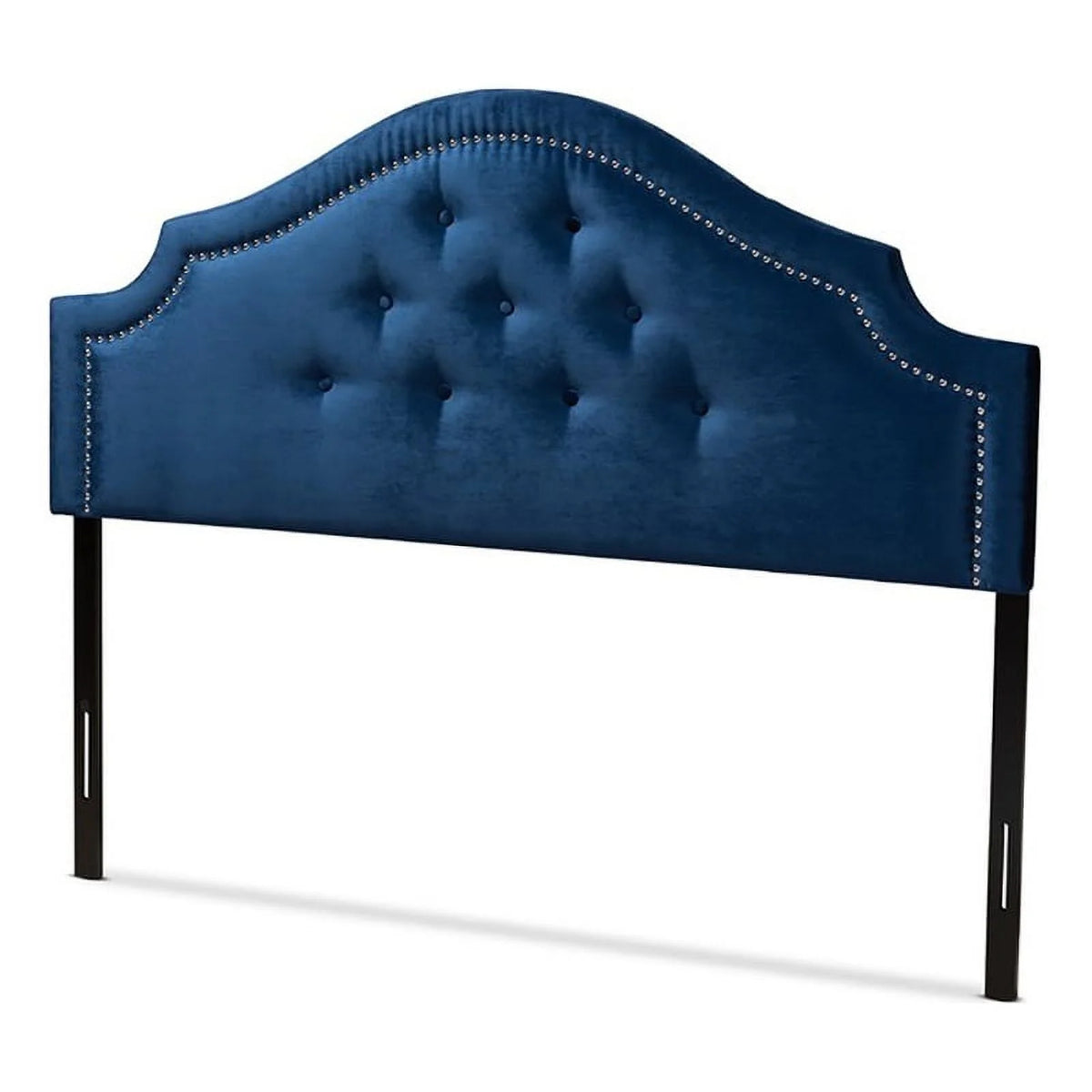 Velvet Tufted Full Headboard in Royal Blue L8398