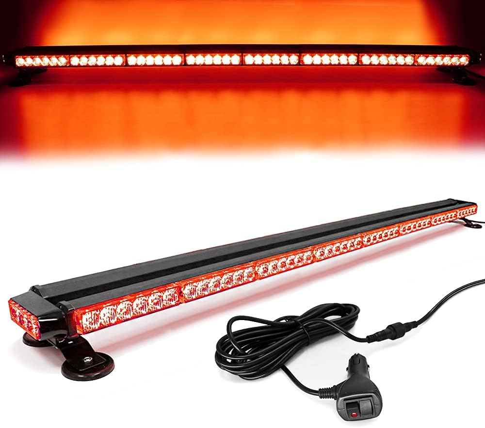 Blue 38" 78 LED Strobe Light Bar with Magnetic Base Z130