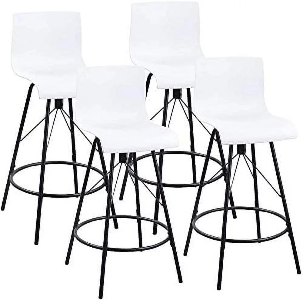 26" White Swivel Bar Stools Set of 4 U30301