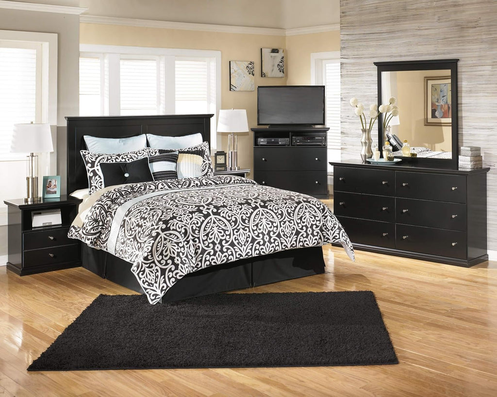 Rustic Farmhouse Panel Headboard King/California Black F327272