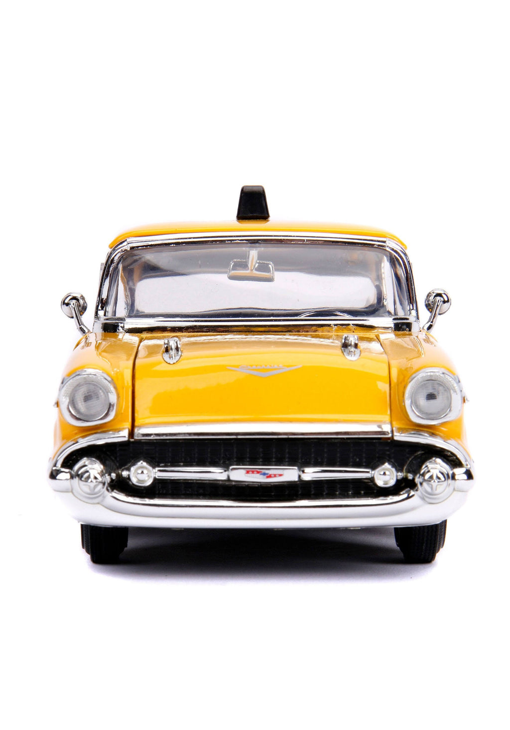 1957 Chevrolet Bel Air Taxi Yellow Diecast Figure N64068